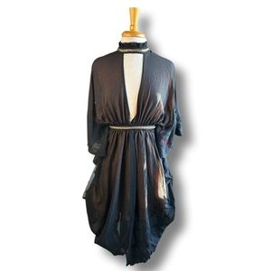 - Nasty Gal Black Petite Small Dress with Gold Accents - Preowned/Used